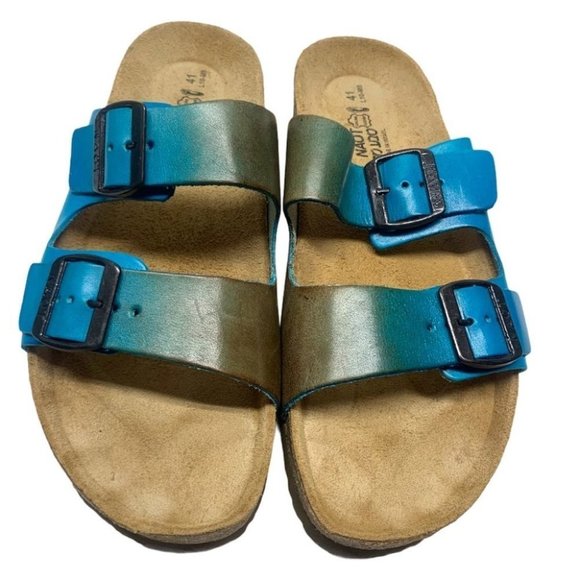 Naot Shoes - Naot Santa Barbara Leather Strap Teal Sandal